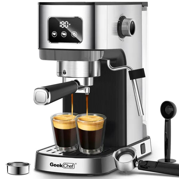 Geek Chef Espresso Machine Cappuccino & Latte Machine With ESE POD Filter & - Image 4