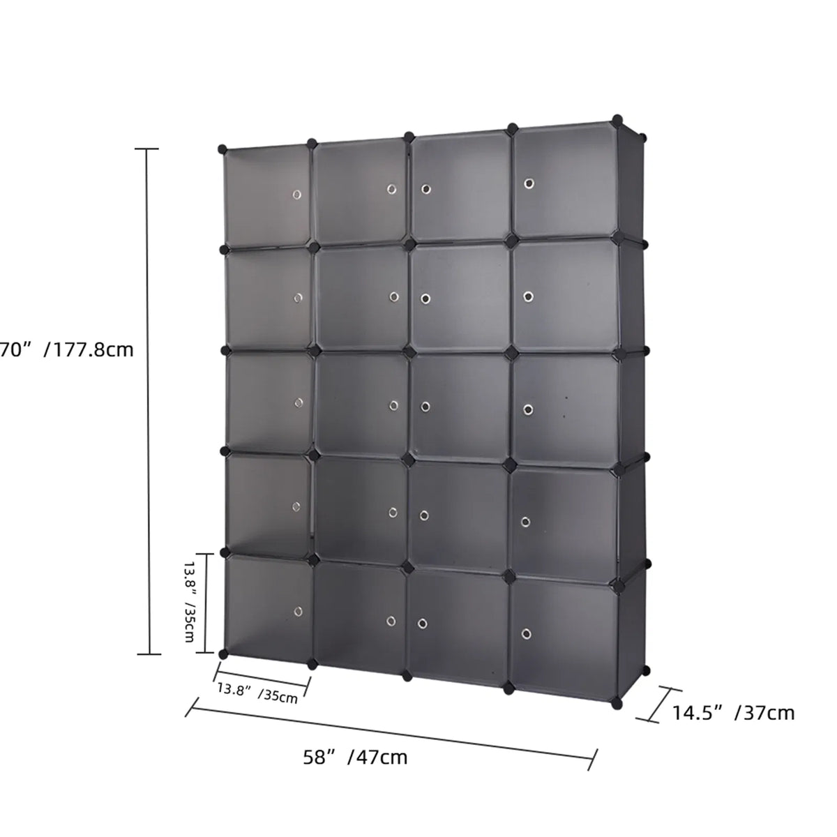 20 cube organizer stackable plastic detail and structure