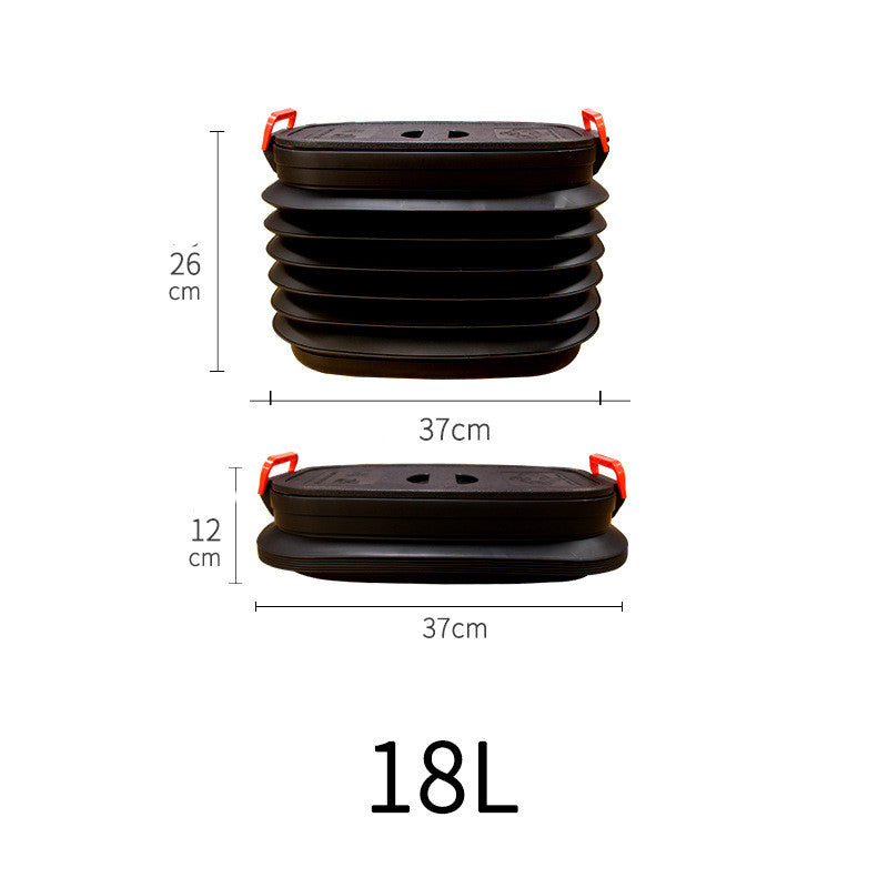 collapsible car trash bin and storage bucket