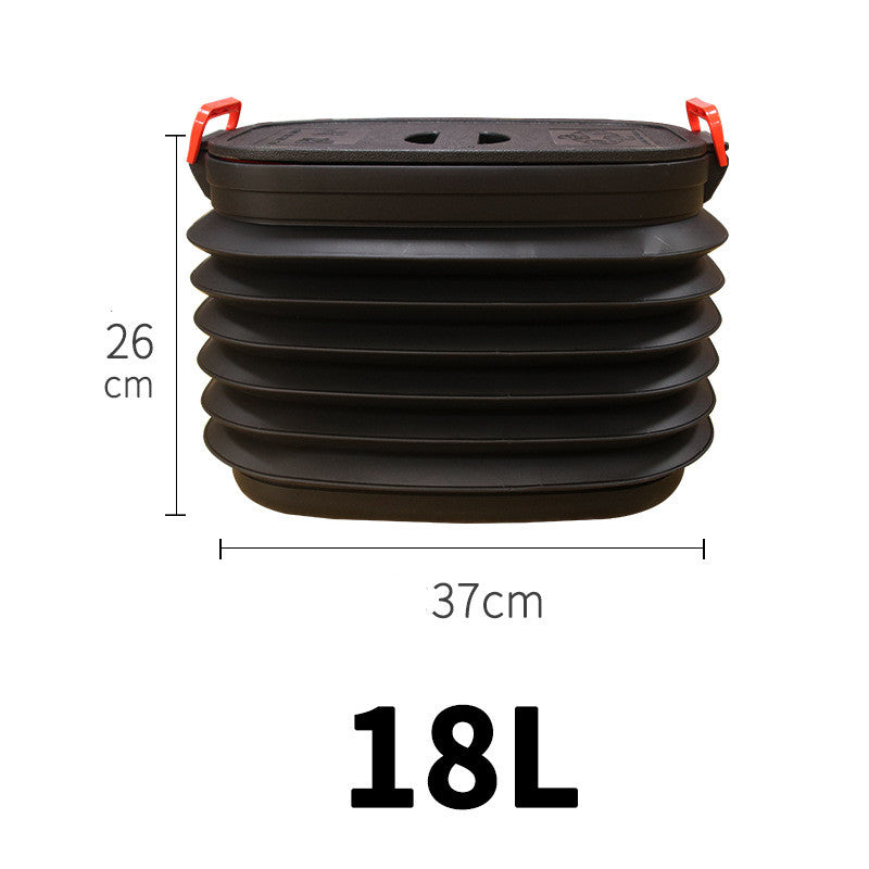 collapsible car trash bin and storage bucket