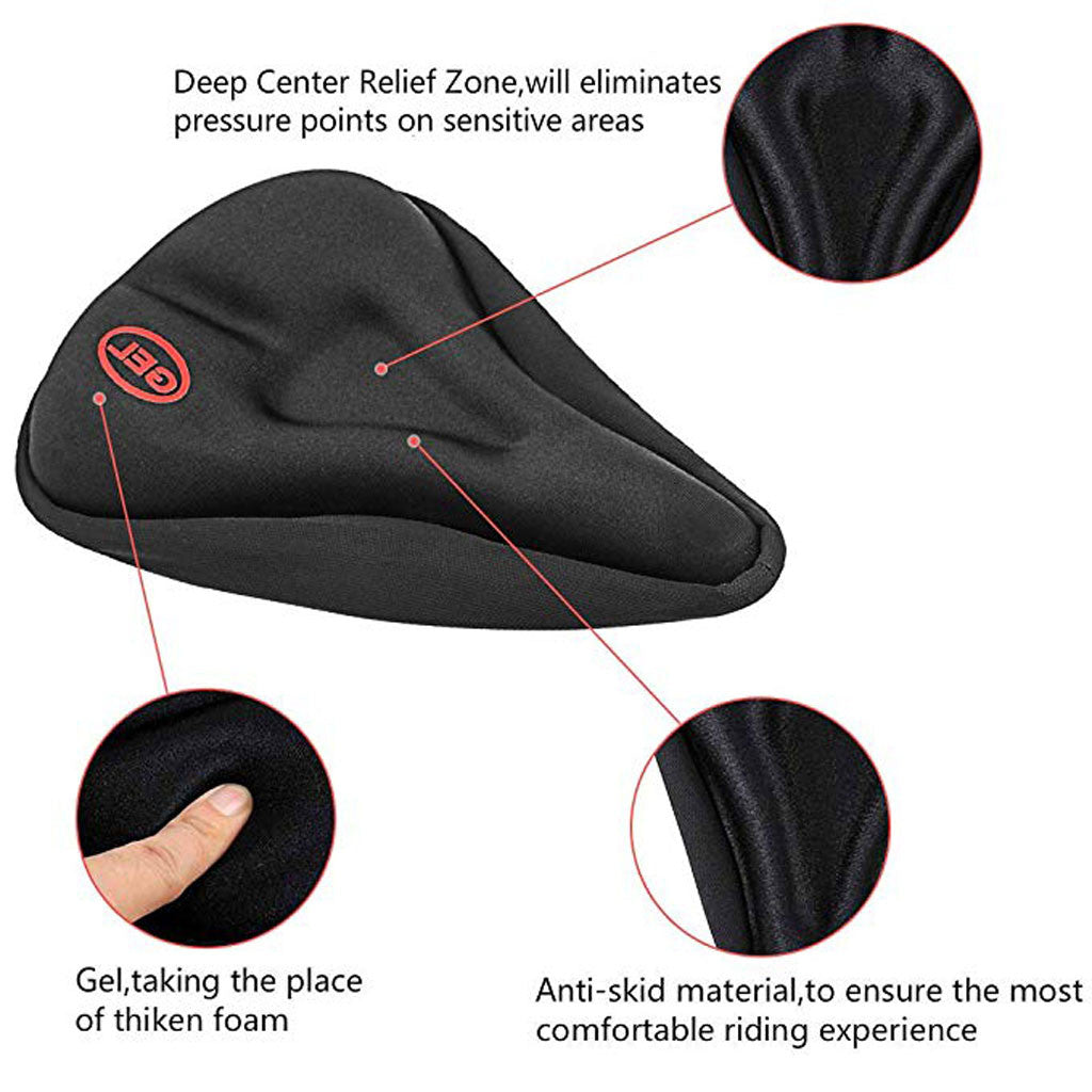Mountain Bike Seat Cushion Thickened Seat Cover Comfortable Saddle Bicycle - Image 3