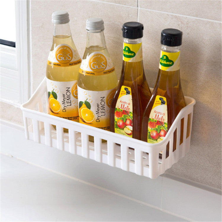 wall-mounted bathroom storage basket