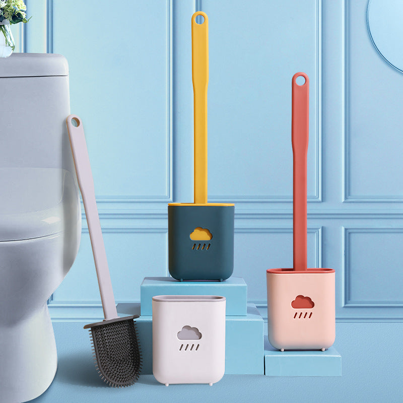 wall mounted silicone toilet brush main view