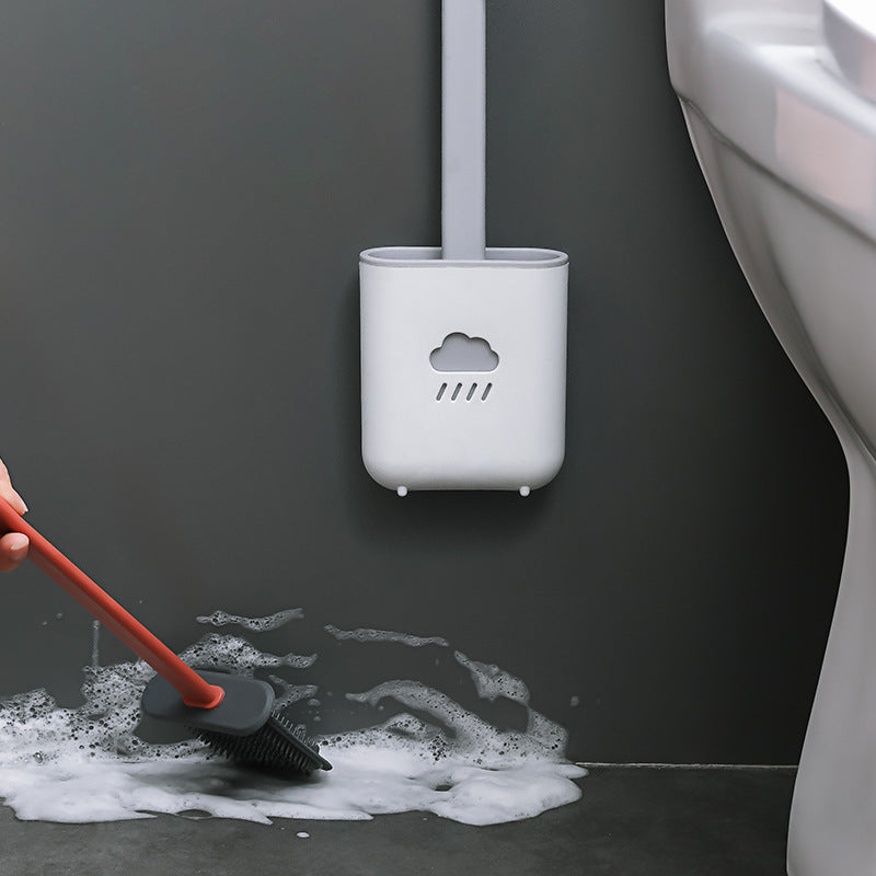 wall mounted silicone toilet brush dimensions and features