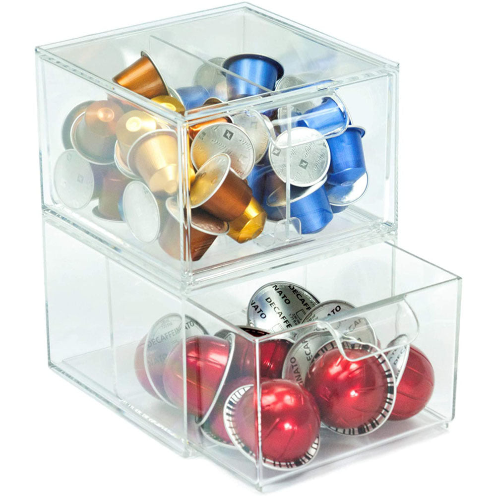 transparent stackable storage drawer