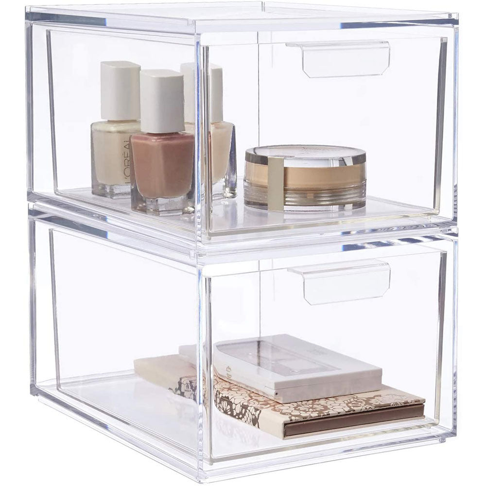 transparent stackable storage drawer