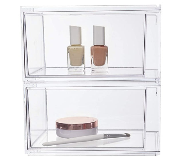 transparent stackable storage drawer