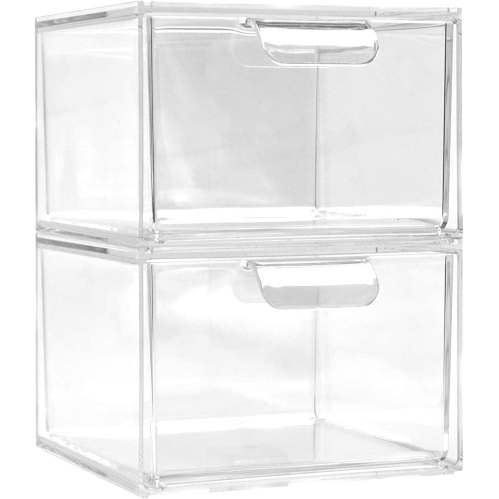 transparent stackable storage drawer