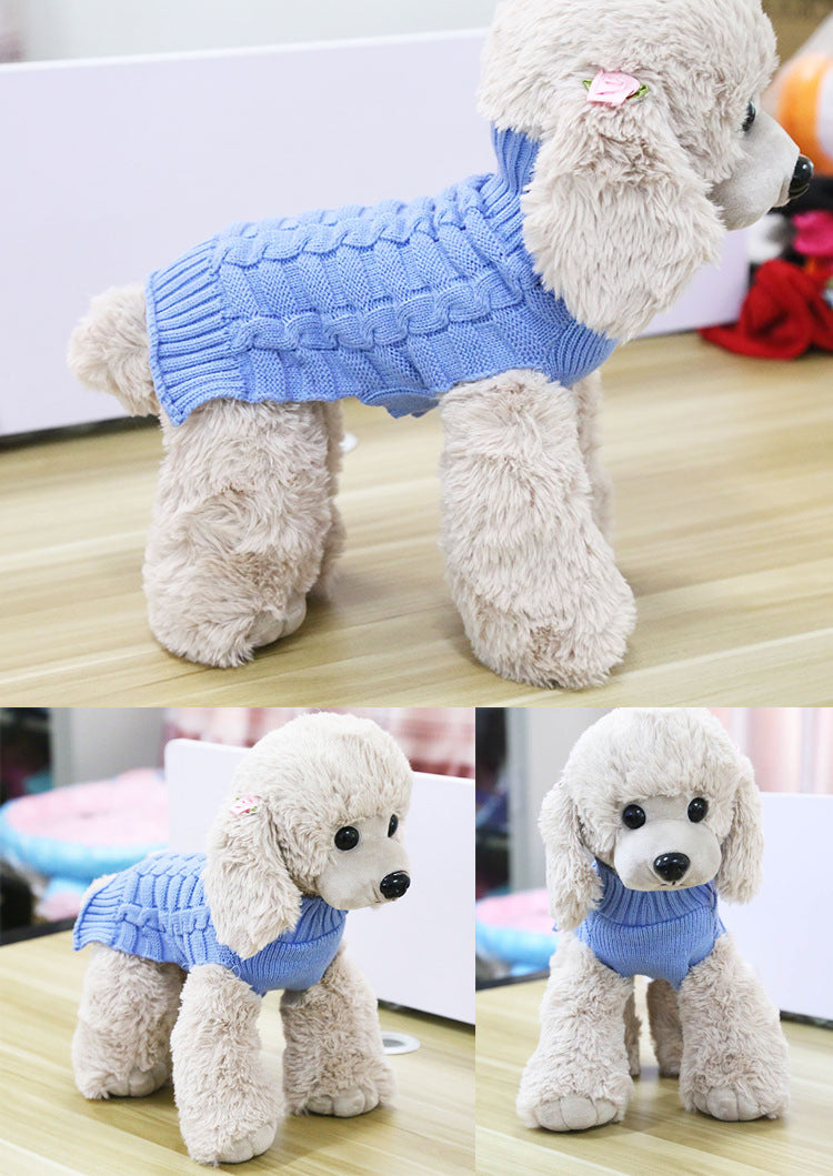 Cashmere Twisted Rope Pet Sweater Dog Clothes Pet Products - Image 3