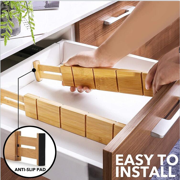 retractable bamboo drawer divider