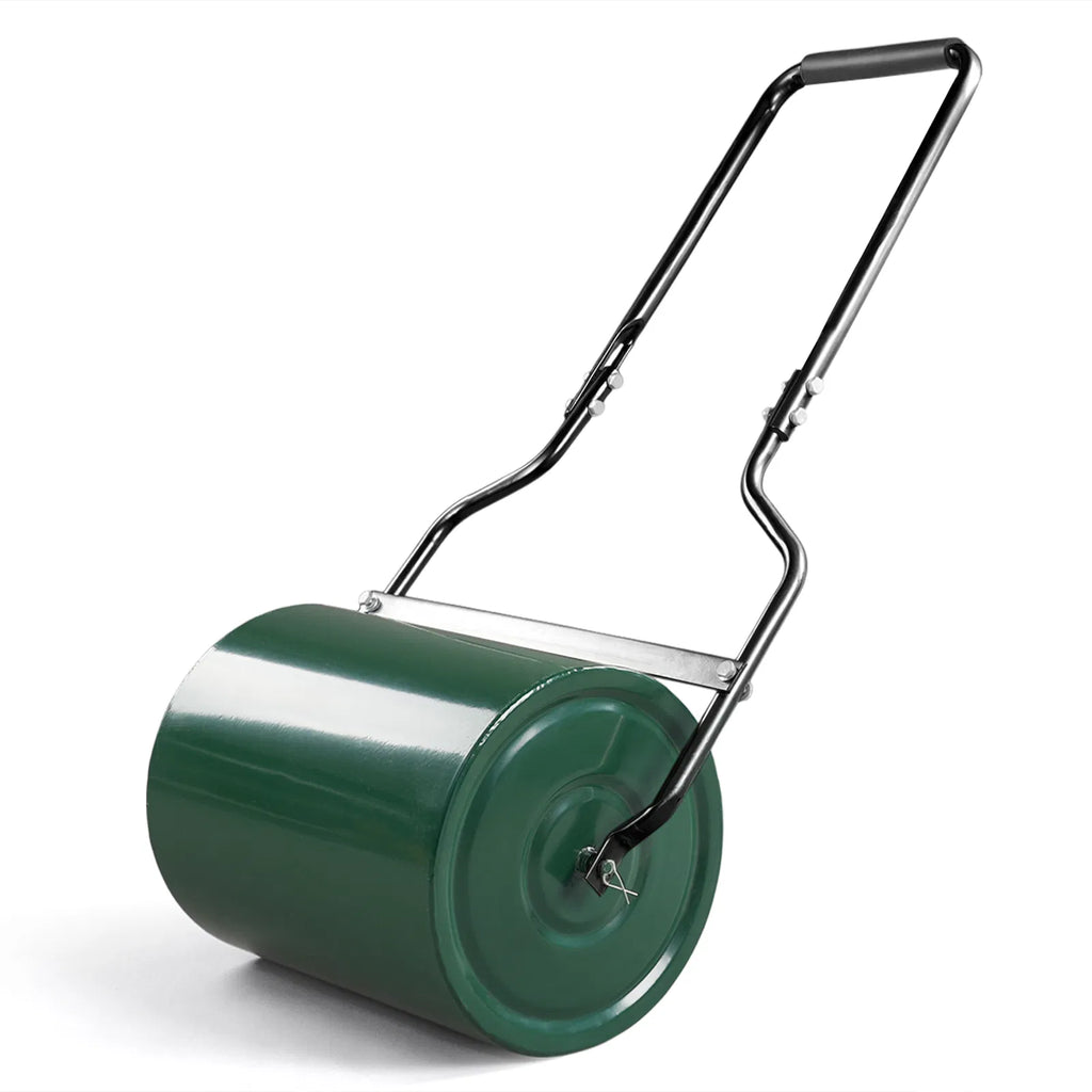 16in Heavy Duty Steel Lawn Roller Garden Roller Can Be Filled with Water or