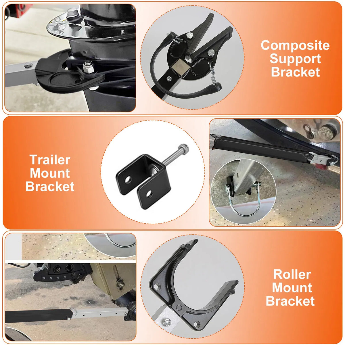 Heavy Duty Boat Transom Saver 28 40in Adjustable Outboard Motor Support - Image 4