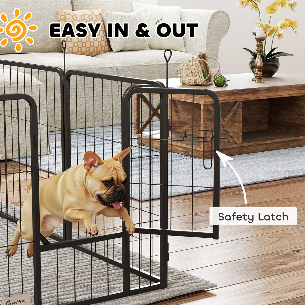 24" Dog Playpen Indoor Outdoor Portable Foldable 8 Panels Pet Playpen with - Image 2