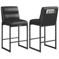 VASAGLE Bar Stools Set Of 2 Counter Height Chairs With Backs 26.4 Inch