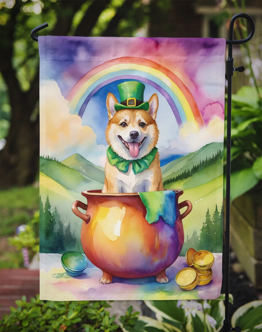Norwegian Buhund St Patrick's Day Garden Flag Mailbox Flag Decorative Yard Flag - Image 5