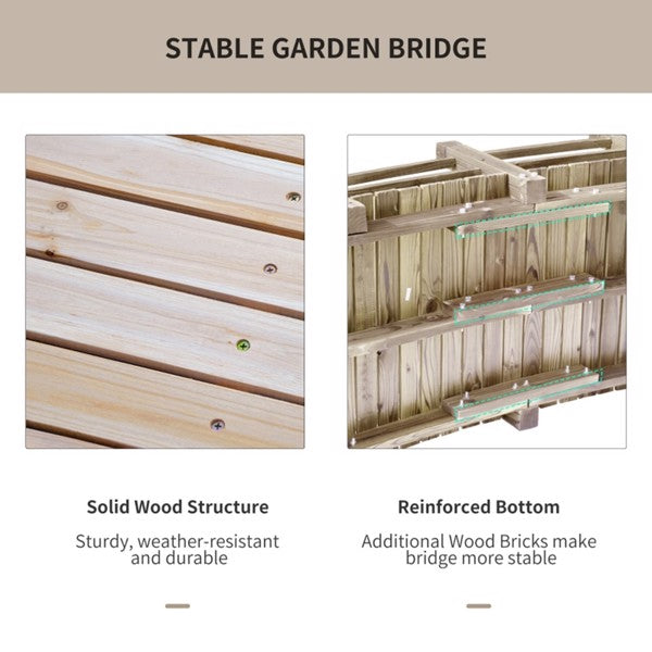 5 Ft Wooden Garden Bridge Footbridge