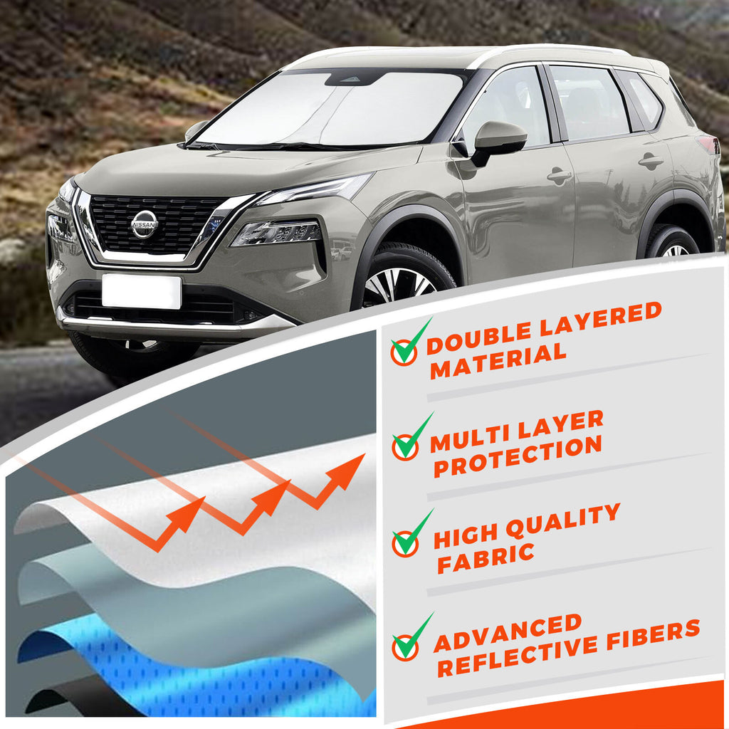 For Issan Rogue 2014 2020 Car Front Windshield Sun Shade Reflective Uvs Cover - Image 8