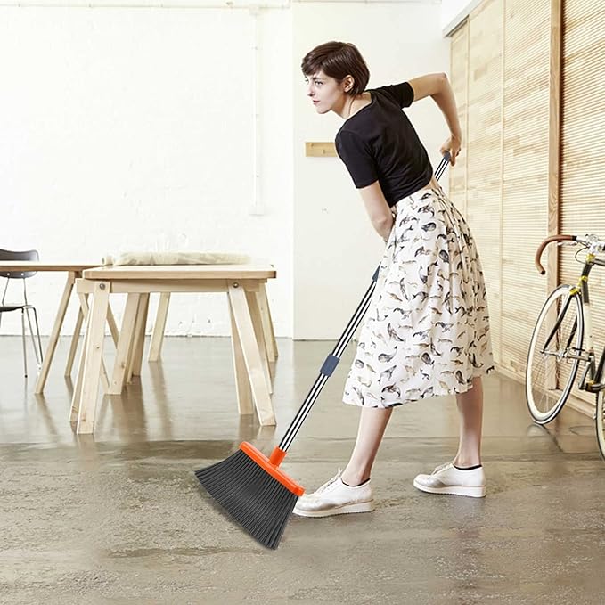 Self Cleaning Broom And Dustpan Set With Teeth Stand Up Sweeper For Indoor And - Image 5