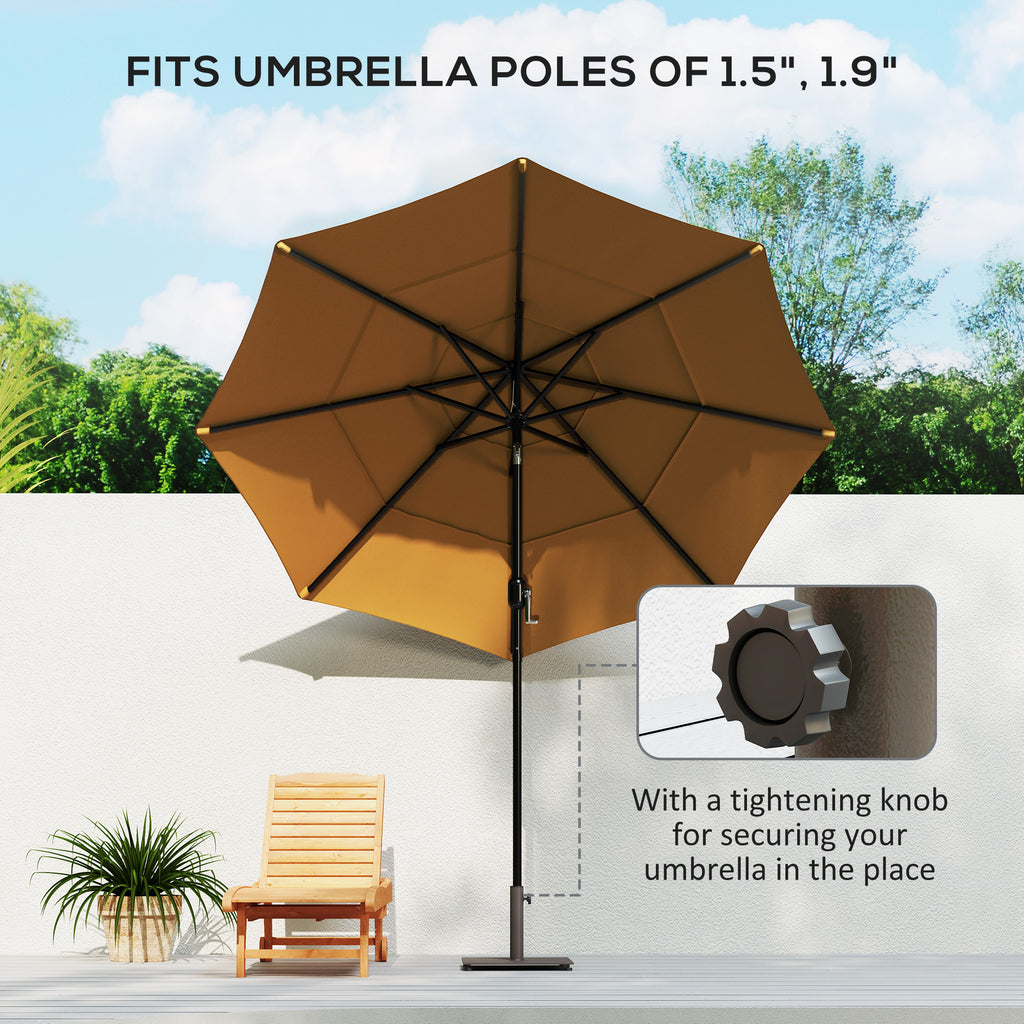 29-lb Square Patio Umbrella Base - Brown
