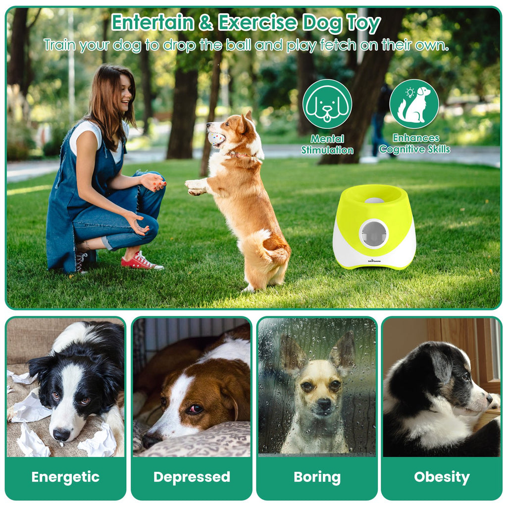 Automatic Dog Ball Launcher Rechargeable Interactive Pet Ball Thrower For Small - Image 3