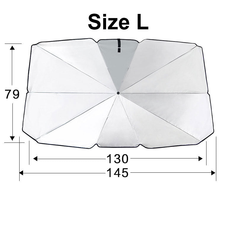 foldable car windshield sunshade uv packaging and components