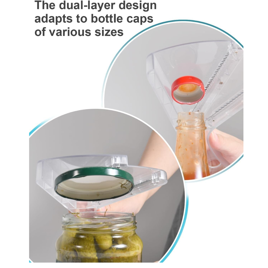 Jar Opener For Weak Hands Dual Layer Multifunctional Jar Opener Non Slip Lid - Image 2