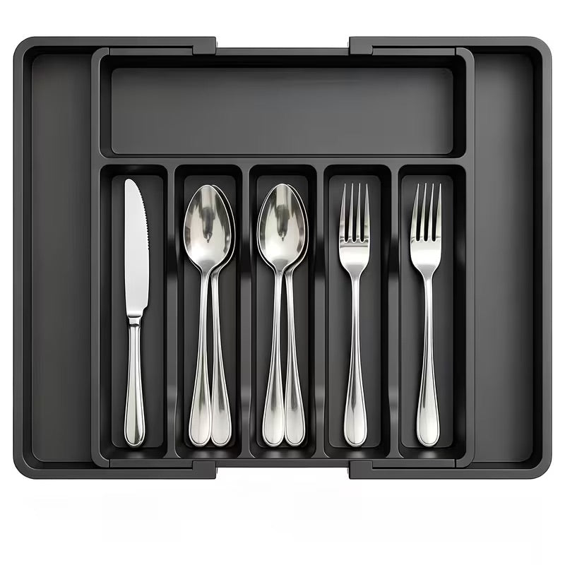 Expandable Utensil Tray For Kitchen BPA Free Flatware And Cutlery Holder