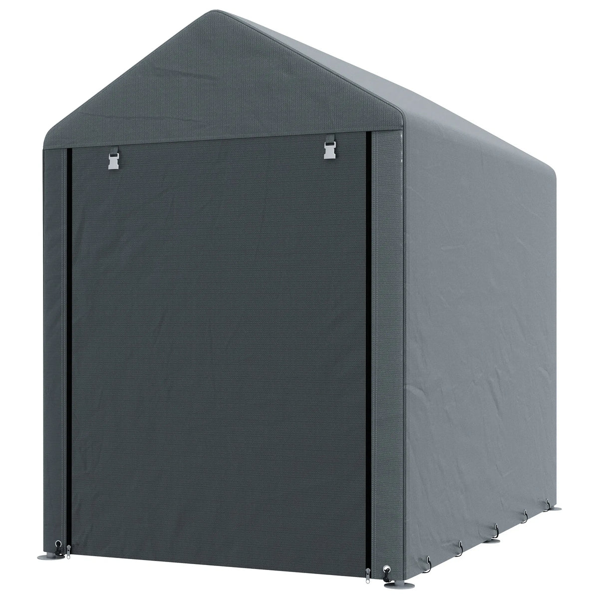 4 x 6ft Outdoor Storage Shed Tent Portable Shed with Roll up Door for - Image 2