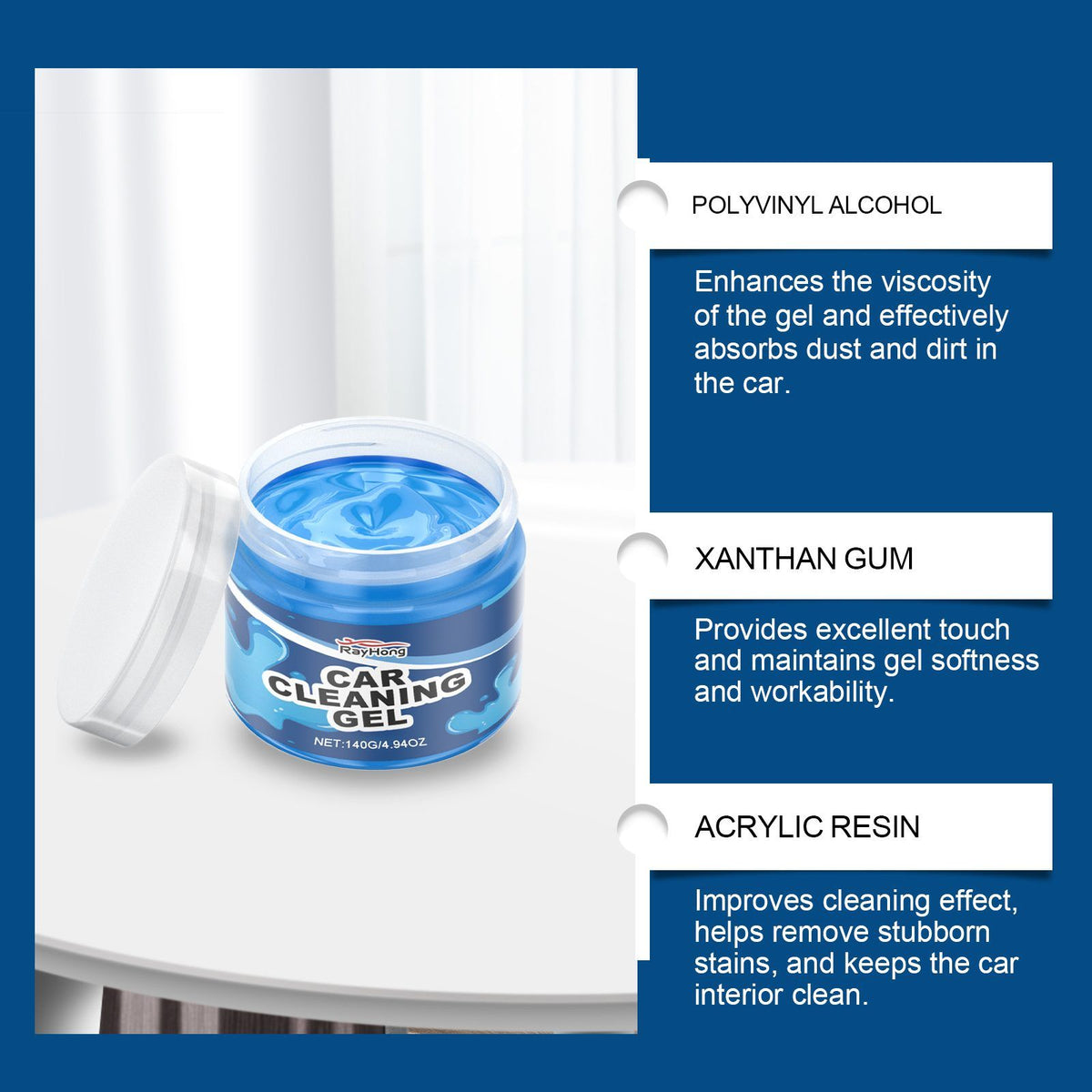 rayhong automotive interior cleaning gel product angle 7