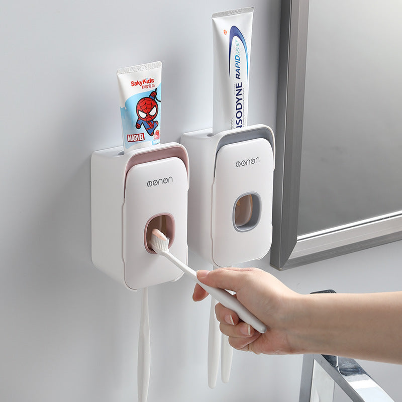 automatic toothpaste dispenser toothbrush holder main view