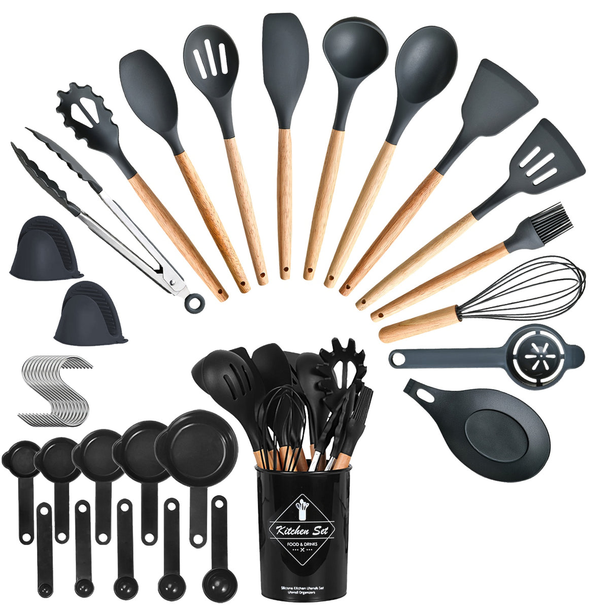 35 Piece Colors Options Set Of 35pcs Kitchen Cooking Utensils Spatula Baking Utensil - Image 4