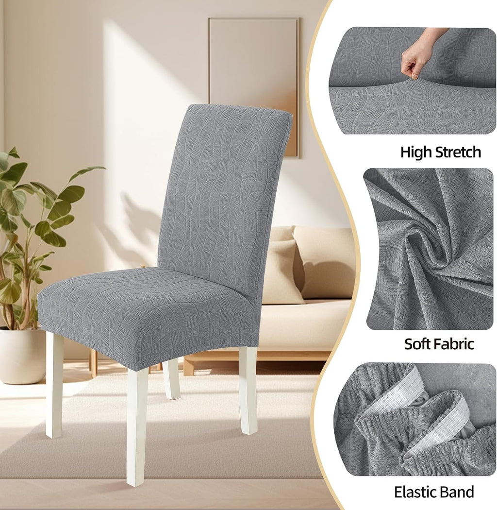Waterproof Dining Chair Covers Units Light Gray Washable Seat Protectors