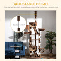 94" 102" Huge Cat Tree Ceiling High Cat Condo Scratching Post Activity Center