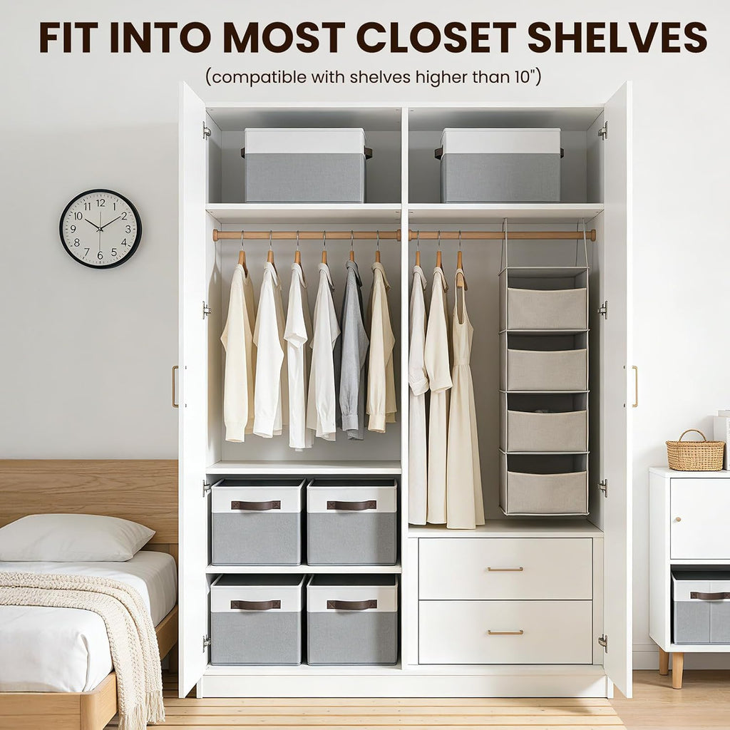 pack large closet storage baskets packaging and components