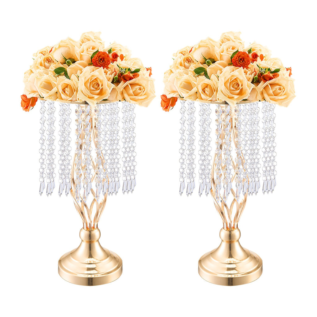 20PCS 43cm/16.9” Tall Crystal Wedding Flower Stand Vase For Party Decor - Image 4