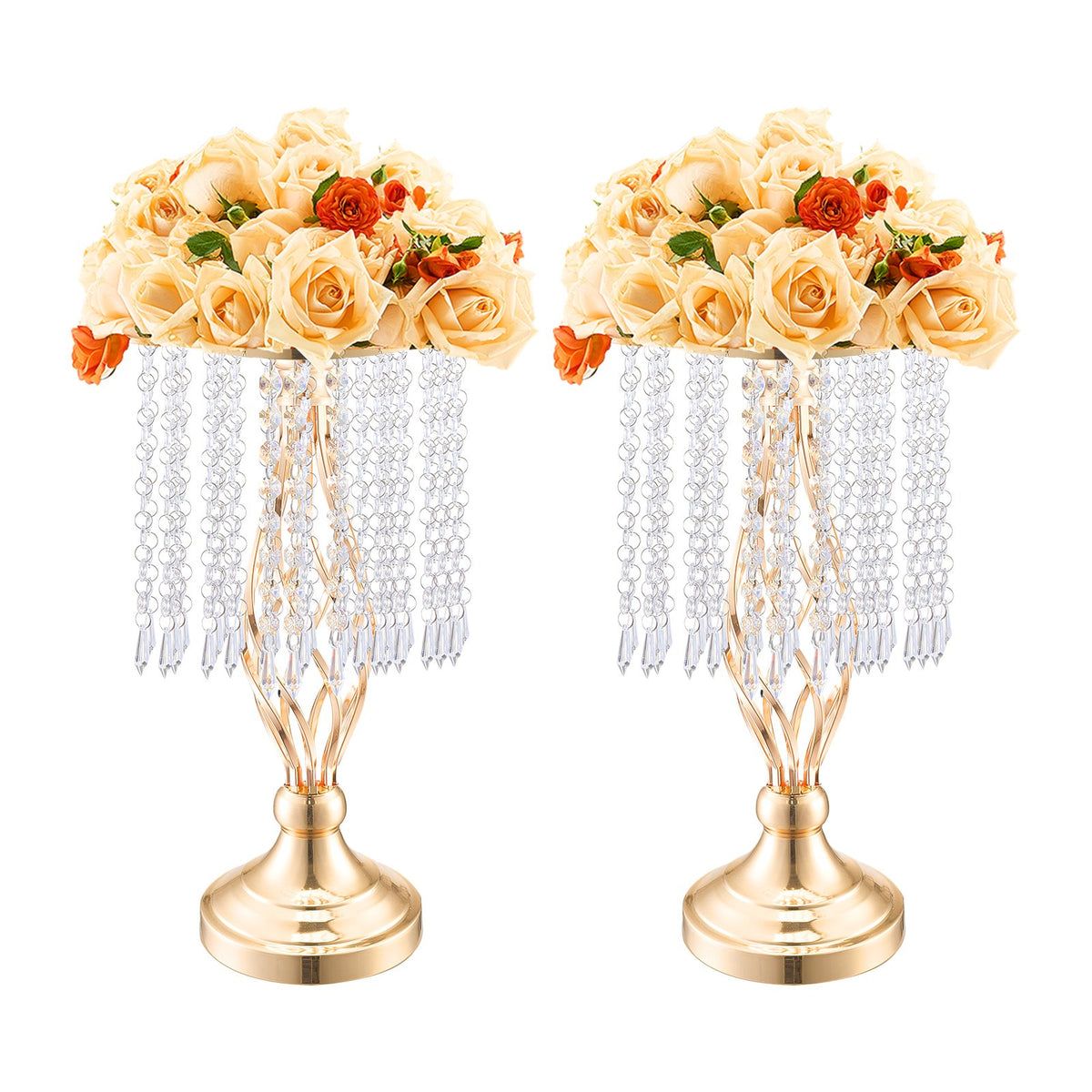 20PCS 43cm/16.9” Tall Crystal Wedding Flower Stand Vase For Party Decor - Image 4