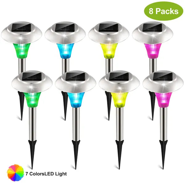8packs solar garden lights outdoor main view