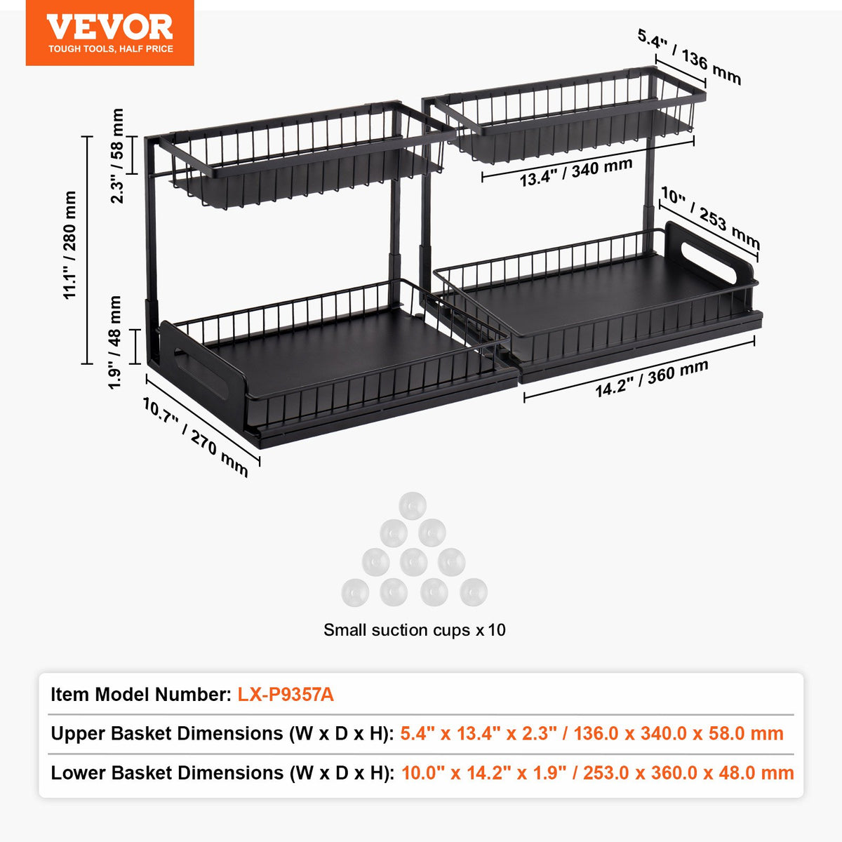 2-tier wire pull out cabinet detail and structure