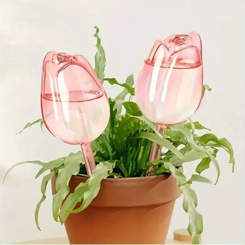 pink tulip plant watering balls product angle 6