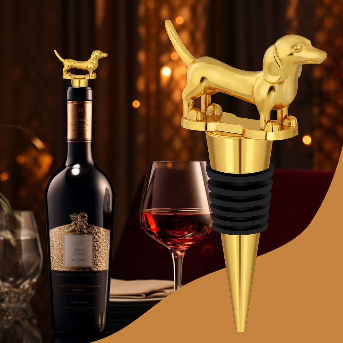 A Dachshund shaped Red Wine Stopper A Household Wine Champagne Stopper An - Image 3