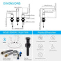 Matte Black Widespread Bathroom Faucet Waterfall Bathroom Faucets for Sink 3