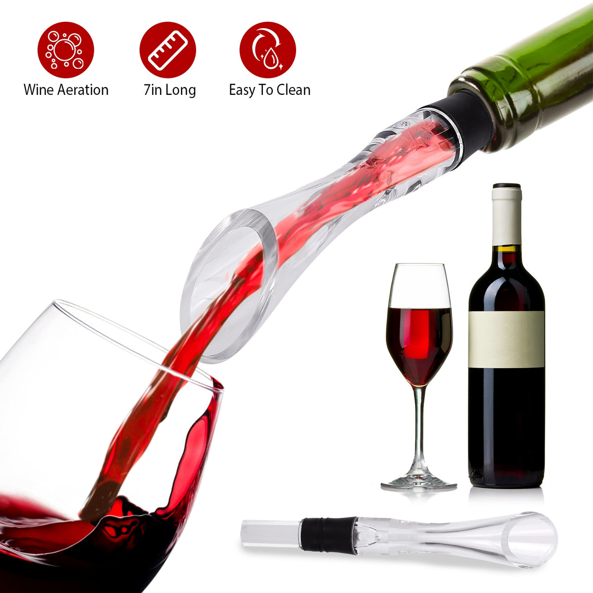 1pc wine aerator pourer spout main view