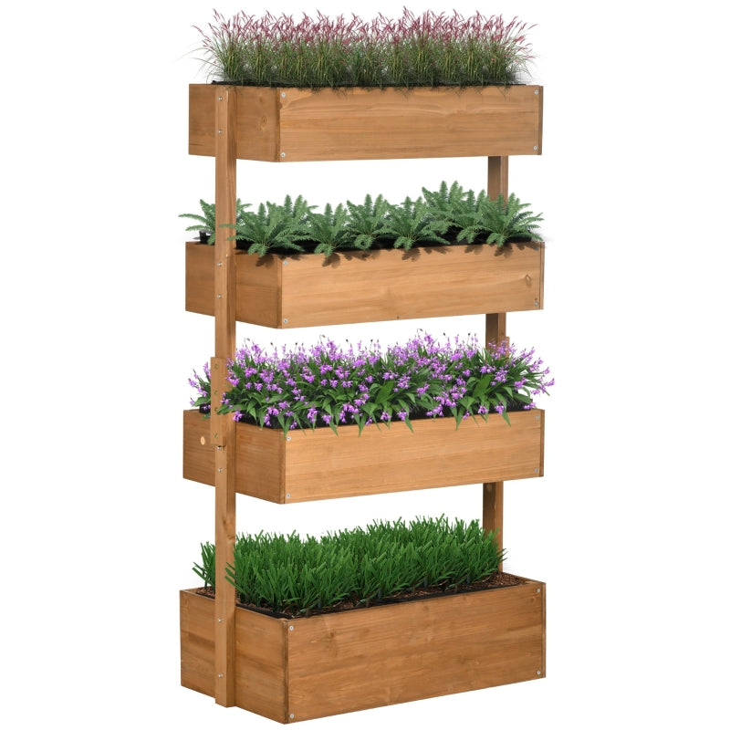 4-Tier Wooden Raised Garden Bed