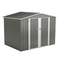 8x6 Gray Outdoor Metal Storage Shed