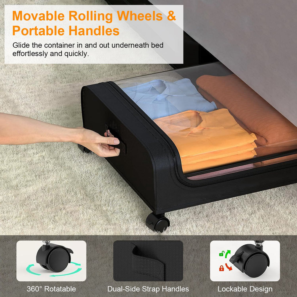 2pcs under bed storage containers product angle 9