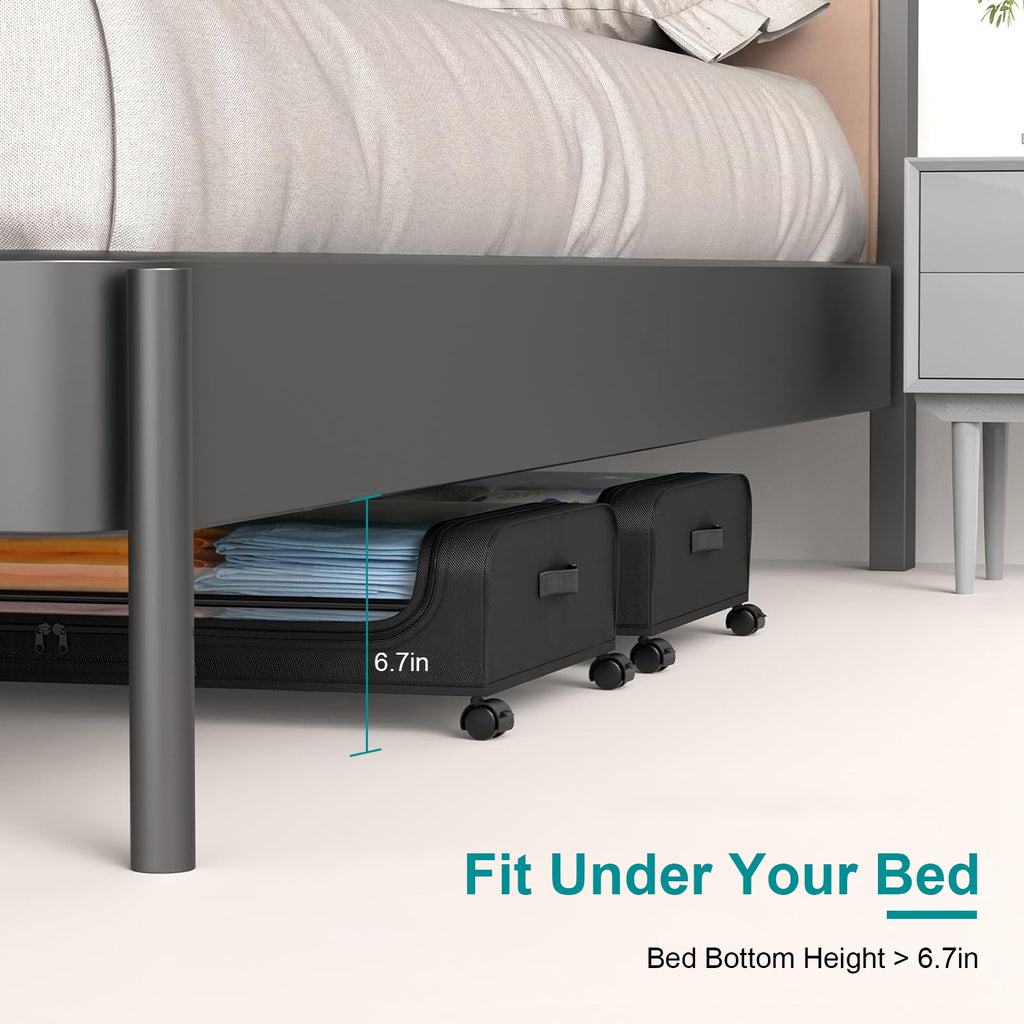 2pcs under bed storage containers packaging and components