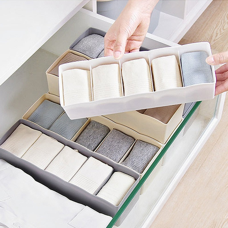 stackable divided-grid storage drawer