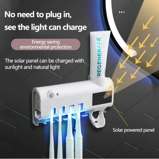 uv light sterilizer toothbrush holder packaging and components