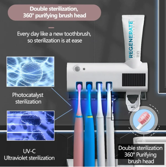 uv light sterilizer toothbrush holder product angle 6