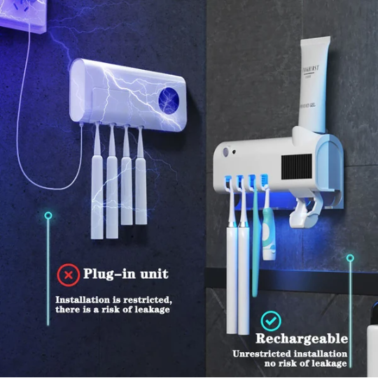 uv light sterilizer toothbrush holder product angle 7